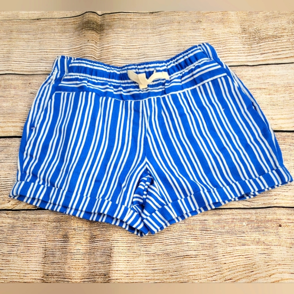 NWOT Girls Blue and White Striped Shorts